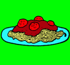 Dibujo Espaguetis con carne pintado por marinagarcia