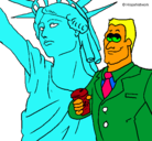Dibujo Estados Unidos de América pintado por Statua