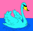 Dibujo Cisne en el agua pintado por dirleo