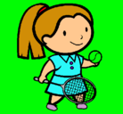 Dibujo Chica tenista pintado por xomara