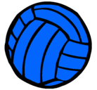 Dibujo Pelota de voleibol pintado por azul7