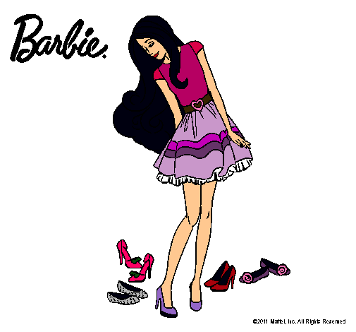 Barbie y su colección de zapatos