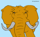 Dibujo Elefante africano pintado por trgthfug