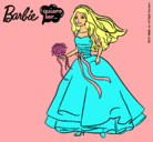 Dibujo Barbie vestida de novia pintado por pepiv