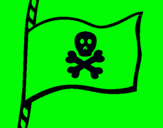 Dibujo Bandera pirata pintado por alvaro