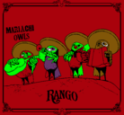 Dibujo Mariachi Owls pintado por muertos