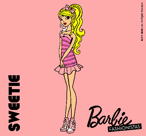 Dibujo Barbie Fashionista 6 pintado por osiris