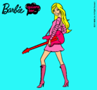 Dibujo Barbie la rockera pintado por fantasmas