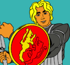 Dibujo Caballero con escudo de león pintado por yerimen 