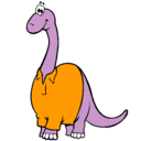 Dibujo Diplodocus con camisa pintado por  Thiti