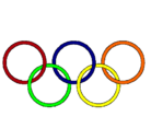 Dibujo Anillas de los juegos olimpícos pintado por eliast
