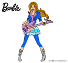 Dibujo Barbie guitarrista pintado por TOTA