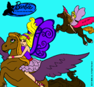 Dibujo Hadas con sus caballos mágicos pintado por musidora
