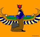 Dibujo Isis pintado por egipcio