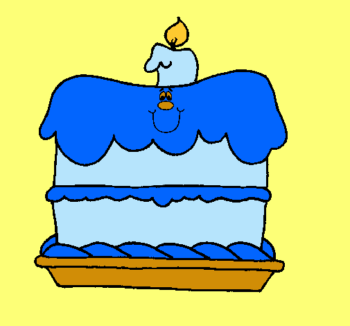 Dibujo Pastel de cumpleaños pintado por arocena