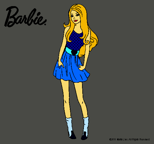Dibujo Barbie veraniega pintado por lichi