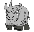 Dibujo Rinoceronte pintado por PAQUITO1