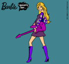 Dibujo Barbie la rockera pintado por nanatraben