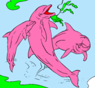 Dibujo Delfines jugando pintado por BEBES