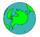 Dibujo Planeta Tierra pintado por kila