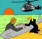 Dibujo Rescate ballena pintado por cece