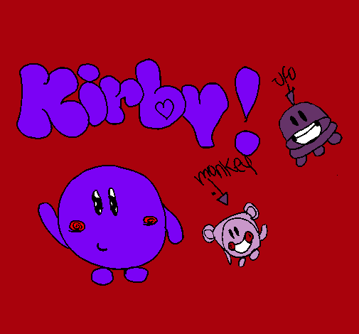 Dibujo Kirby 4 pintado por ydamar