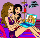 Dibujo Barbie chateando pintado por VMLY