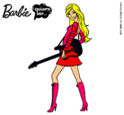 Dibujo Barbie la rockera pintado por tiffa