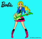 Dibujo Barbie guitarrista pintado por Tartuxy