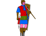 Dibujo Soldado romano pintado por kluivert
