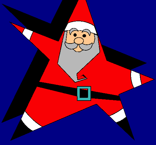 Papa Noel en forma de estrella