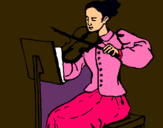 Dibujo Dama violinista pintado por ximena_88