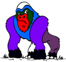 Dibujo Gorila pintado por  manuelmijas