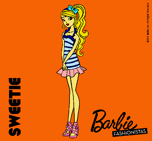 Dibujo Barbie Fashionista 6 pintado por lichi