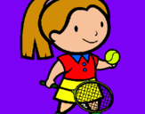 Dibujo Chica tenista pintado por jeae