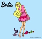 Dibujo Barbie y su colección de zapatos pintado por lolapink