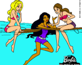 Dibujo Barbie y sus amigas pintado por hfgj