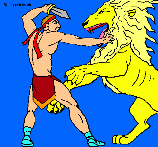 Gladiador contra león