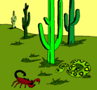 Dibujo Desierto pintado por escorpionser