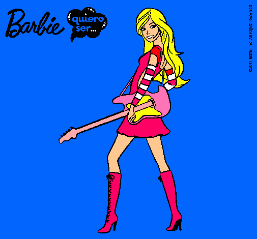 Dibujo Barbie la rockera pintado por france_alicia