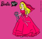 Dibujo Barbie vestida de novia pintado por Kamilis
