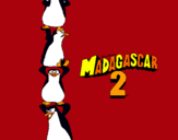 Dibujo Madagascar 2 Pingüinos pintado por lacky