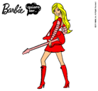 Dibujo Barbie la rockera pintado por milla 