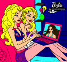 Dibujo Barbie chateando pintado por pjtf