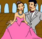 Dibujo Princesa y príncipe en el baile pintado por chus 