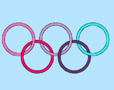 Dibujo Anillas de los juegos olimpícos pintado por 666666666666
