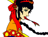 Dibujo Princesa china pintado por olanda