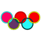 Dibujo Anillas de los juegos olimpícos pintado por leyria