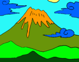 Dibujo Monte Fuji pintado por decierto