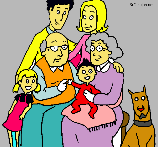 Dibujo Familia pintado por emisanti